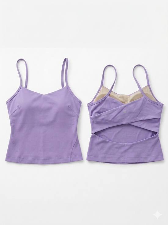 lululemon athletica Tops - Lululemon Cross-Back Nulu Yoga Tank Top | Purple | Size 8